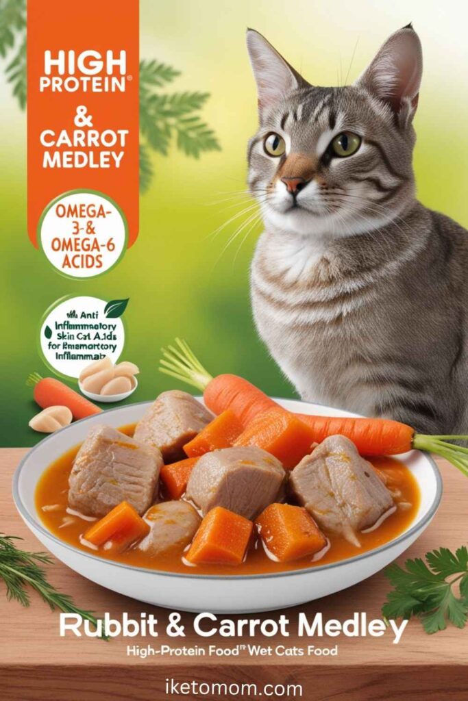 High Protein Wet Cat Food Ideas Rabbit and Carrot Medley