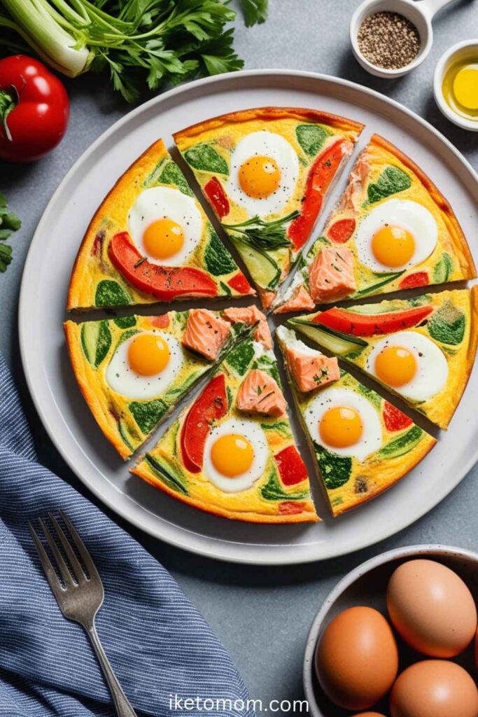 7 High-Protein Breakfast For Weight Loss Ideas  Salmon and Veggie Breakfast Frittata