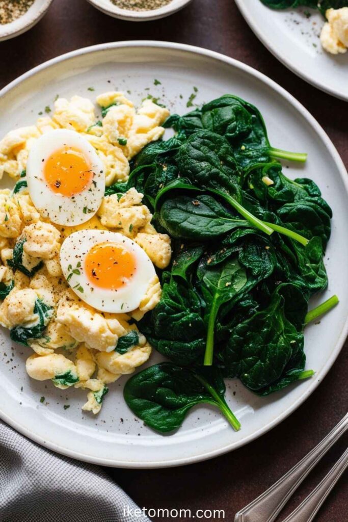 Scrambled Eggs with Spinach