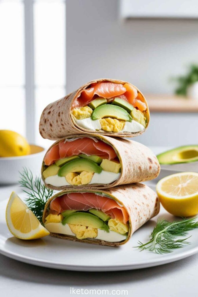 Smoked Salmon and Avocado Burrito