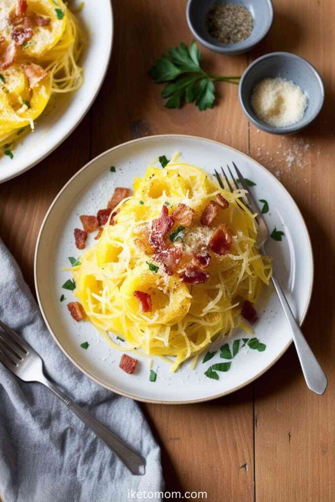 Low Carb Noodles​ Recipes Spaghetti Squash Carbonara