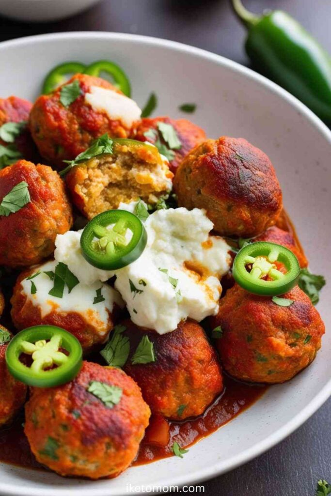 Spicy Ricotta Meatballs with Jalapeño