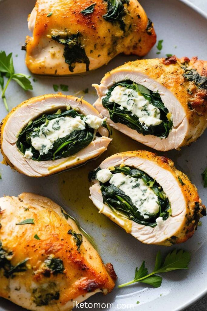 Spinach and Feta Stuffed Chicken Breast