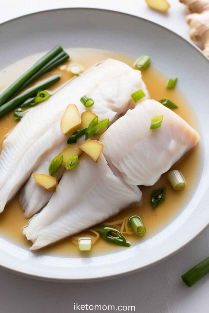 Steamed Fish with Ginger and Scallions