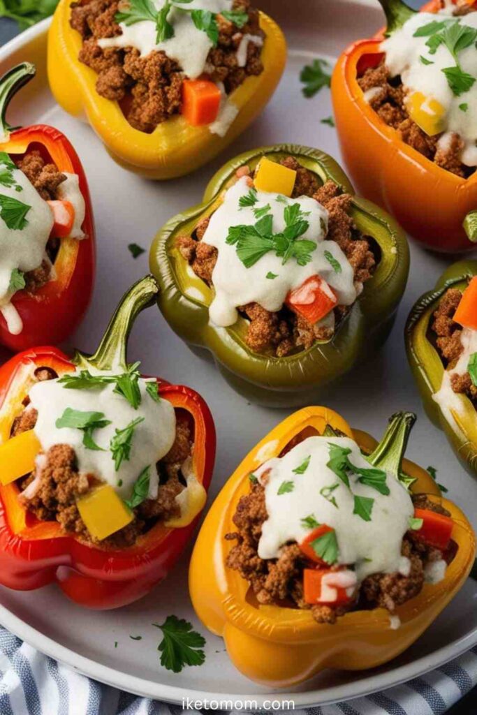 Stuffed Bell Peppers with Ground Turkey