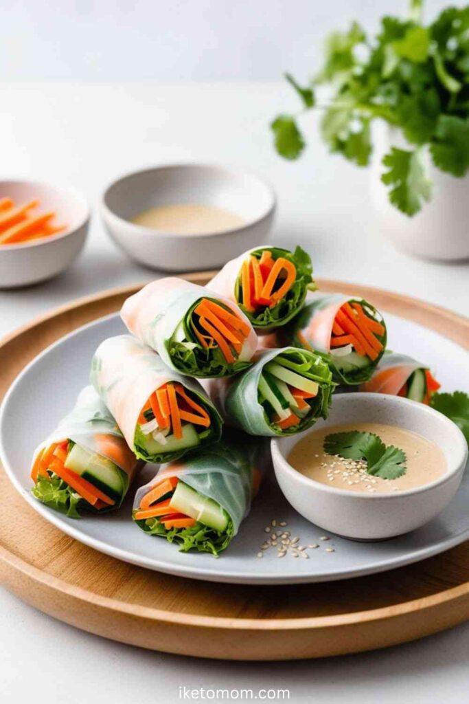 Tofu Spring Rolls with Low-Carb Wrappers