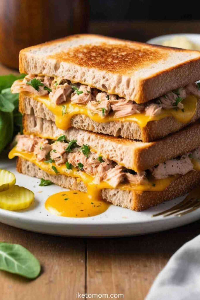 Tuna Melt on Almond Flour Bread