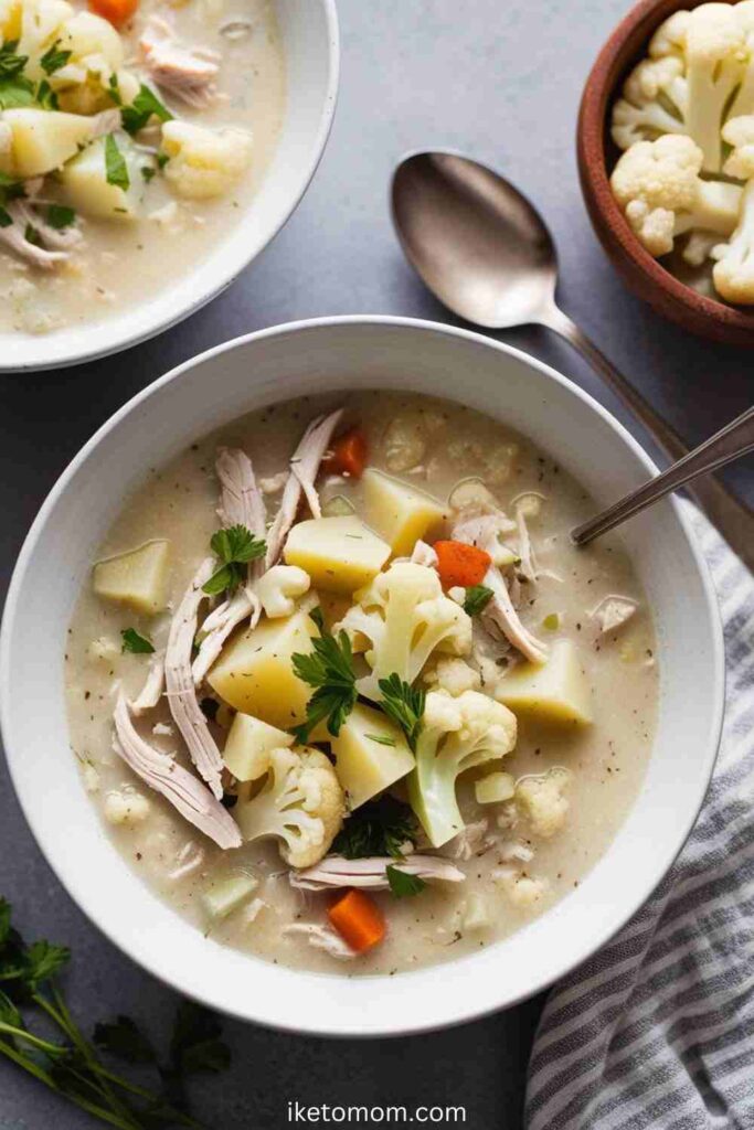 Turkey & Cauliflower Potato Chowder