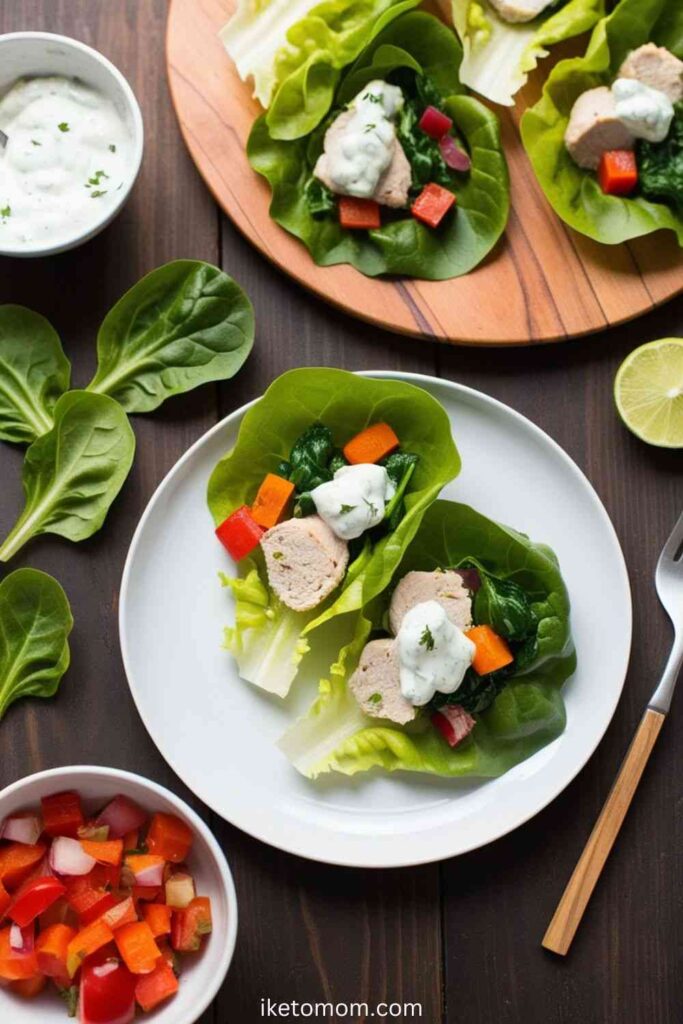 Turkey & Spinach Lettuce Wraps