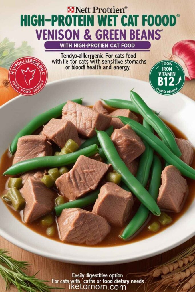 High Protein Wet Cat Food Ideas Venison and Green Beans