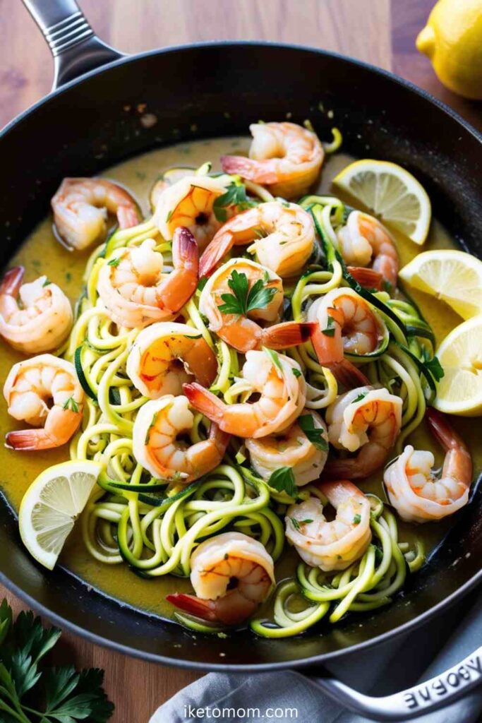 Zucchini Noodle Shrimp Scampi