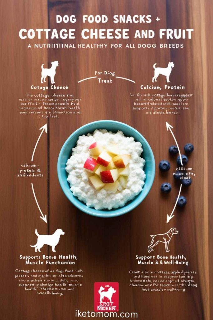 Healthy Dog Food Ideas Cottage Cheese and Fruit Snack