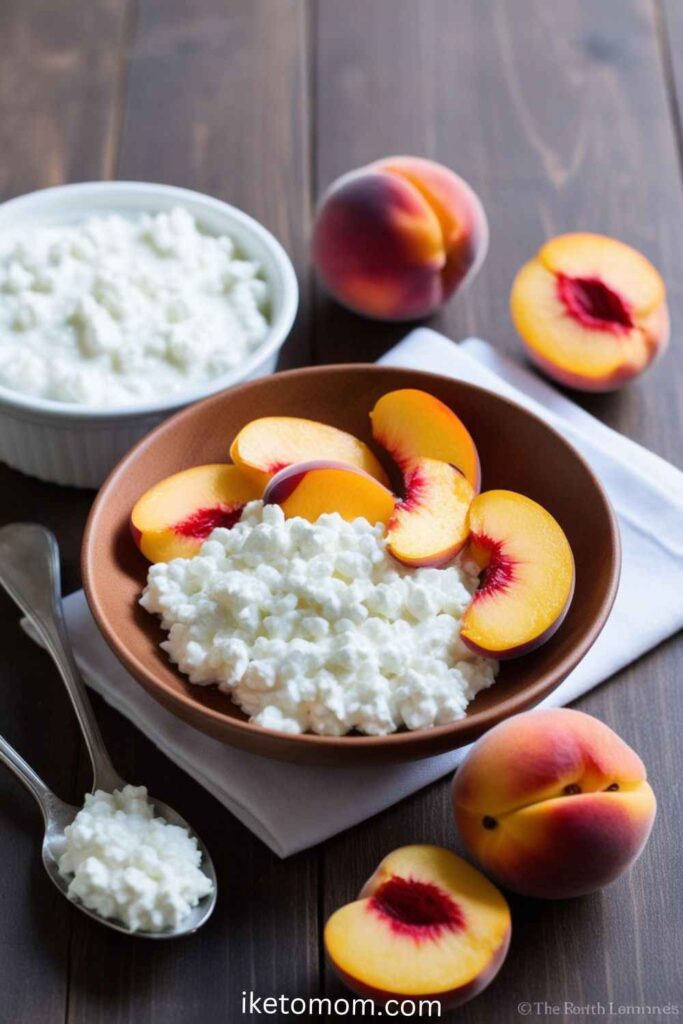 Cottage Cheese with Fresh Peaches