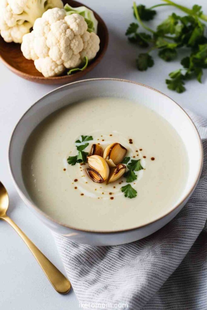 Creamy Cauliflower Soup with Garlic