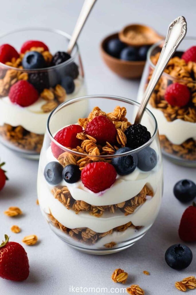 Greek Yogurt Parfait with Berries and Granola