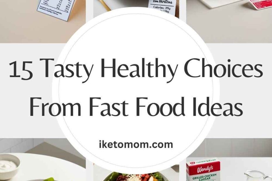 Healthy Choices From Fast Food Ideas