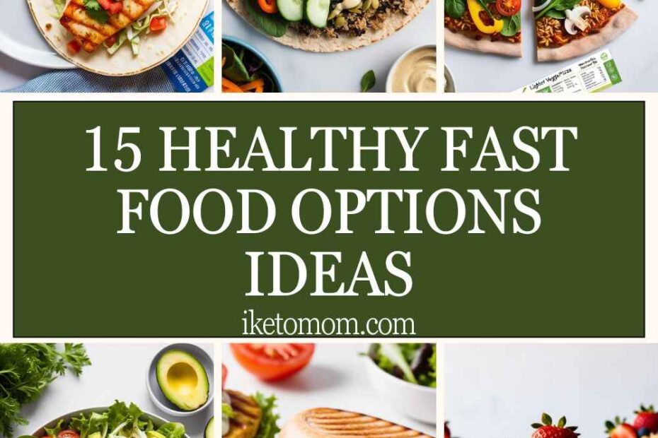 Healthy Fast Food Options Ideas