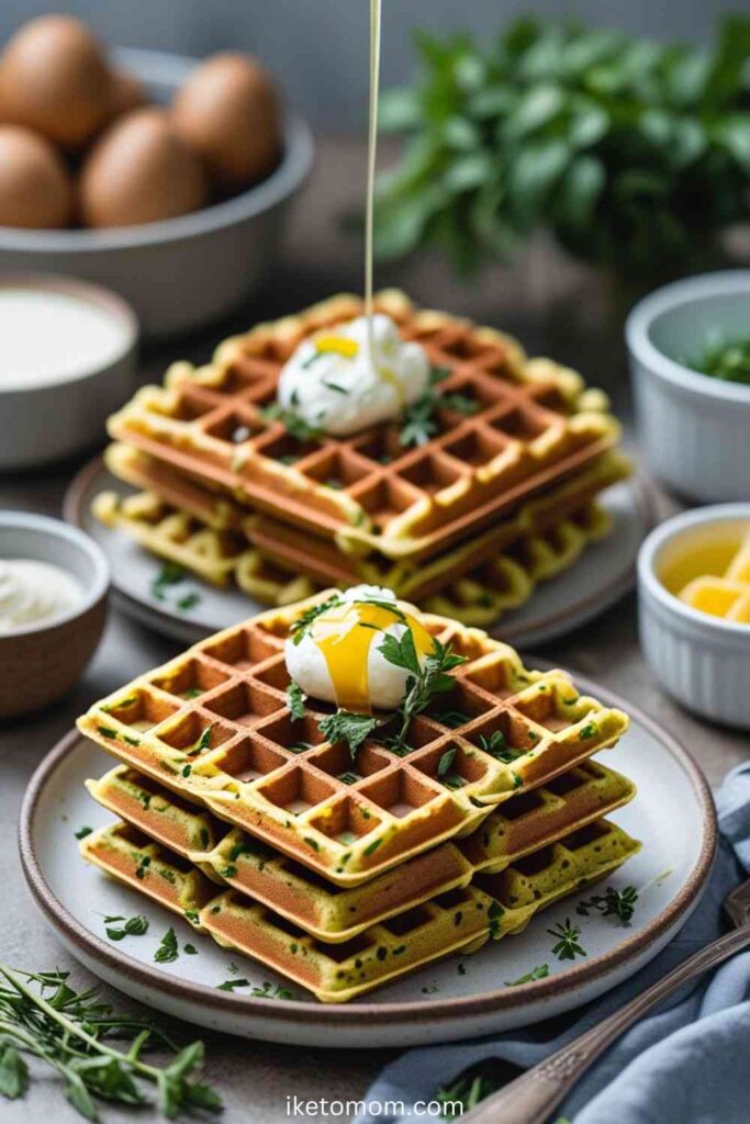 Herbed Chickpea Flour Waffles