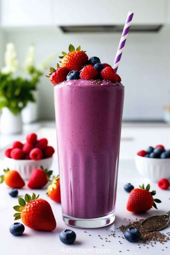 High-Protein Berry Smoothie (Using Protein Powder)