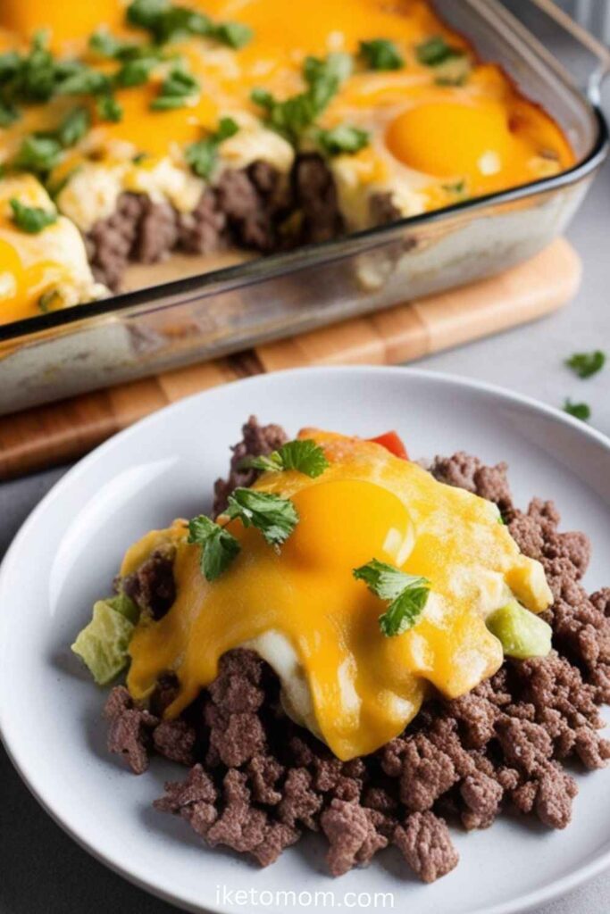 Keto Cheeseburger Casserole