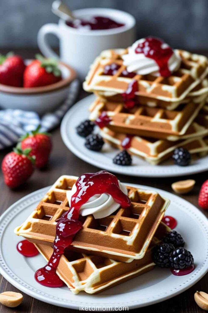 Peanut Butter and Jelly Waffles