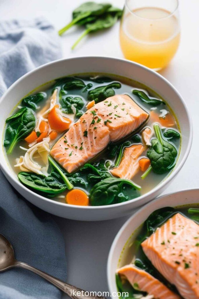 Salmon & Spinach Soup