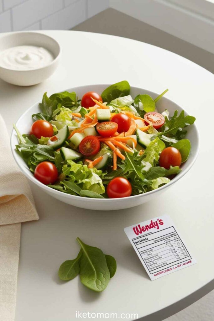 Healthy Choices From Fast Food Ideas Side Salad from Wendy's