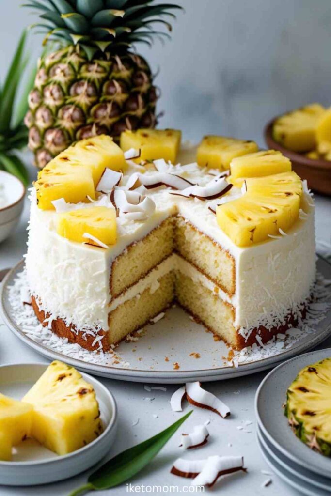 Tropical Pineapple Coconut Cake