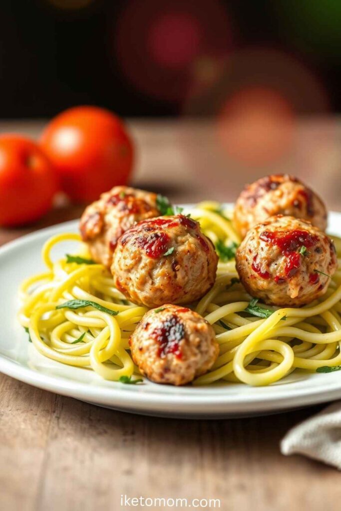 Turkey Meatballs with Zoodles