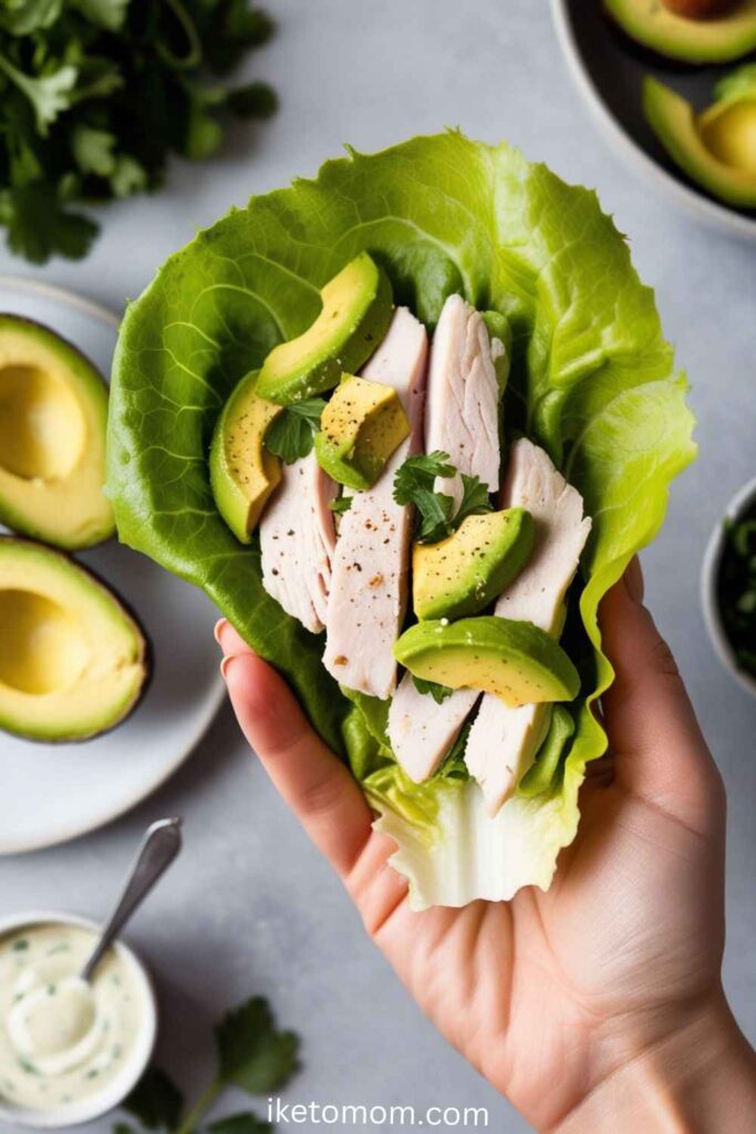 Turkey and Avocado Breakfast Wrap (Lettuce Wrap)