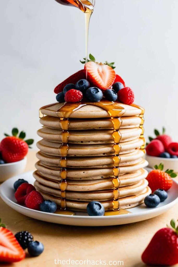 Whole Wheat Pancakes with Berries