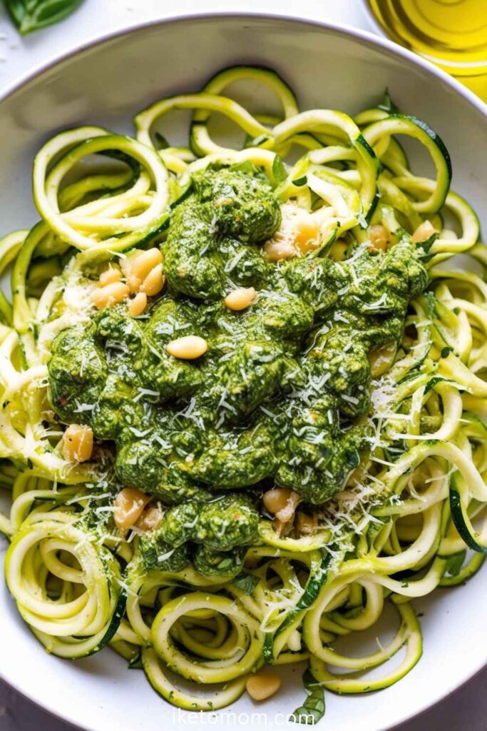 Zucchini Noodles with Pesto 