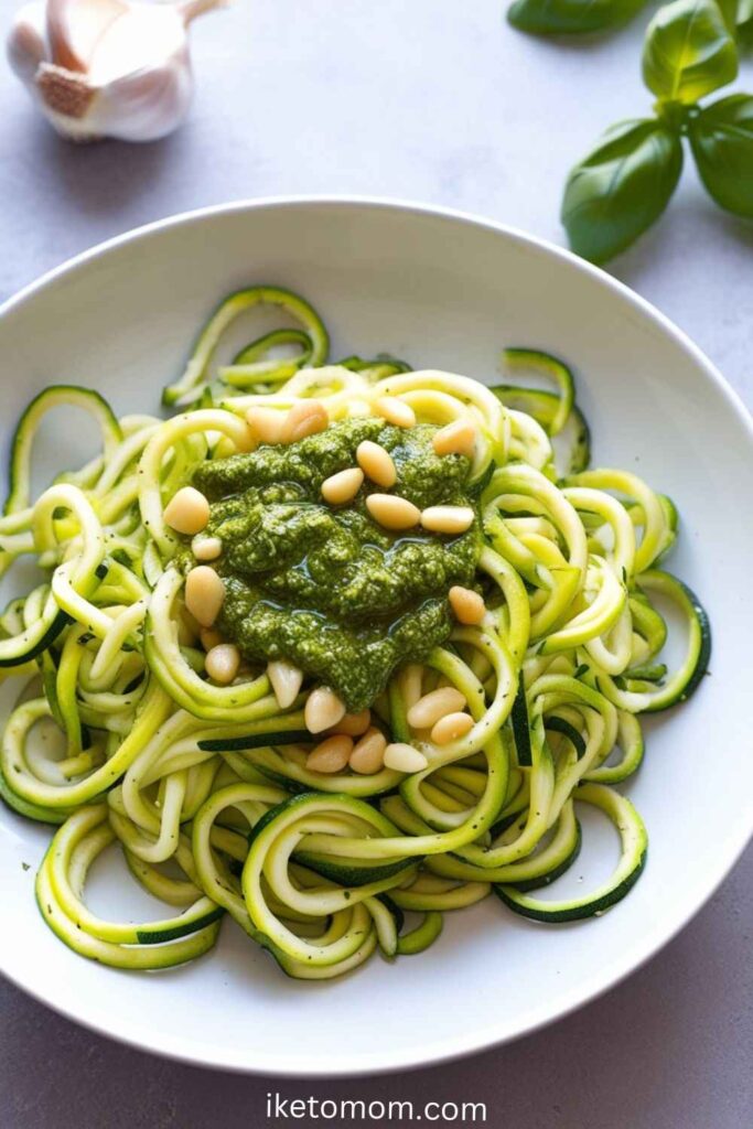 Zucchini Noodles with Pesto 