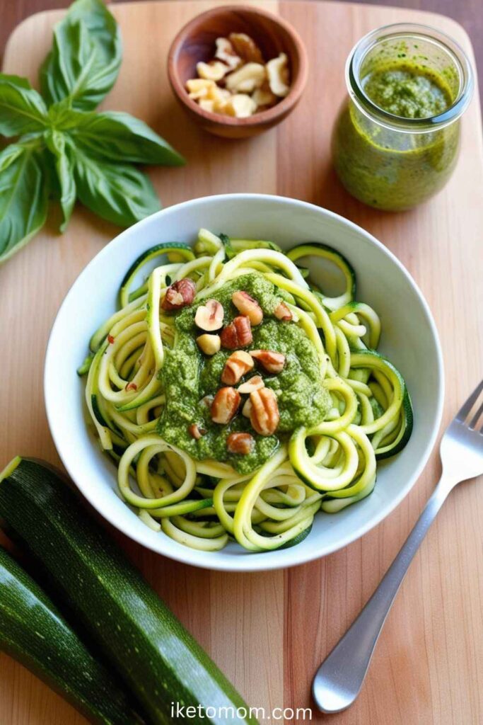 Zucchini Noodles with Pesto Sauce