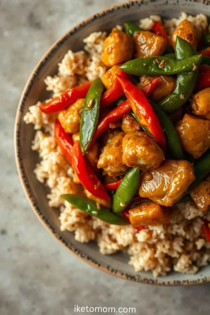 Chicken Breast Stir-Fry with Bell Peppers and Snow Peas