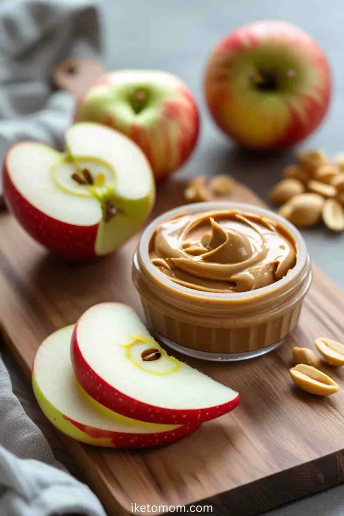 Apple Slices with 1 tsp Peanut Butter