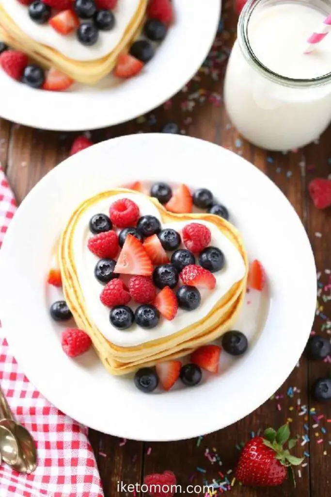 Berry Heart Pancakes