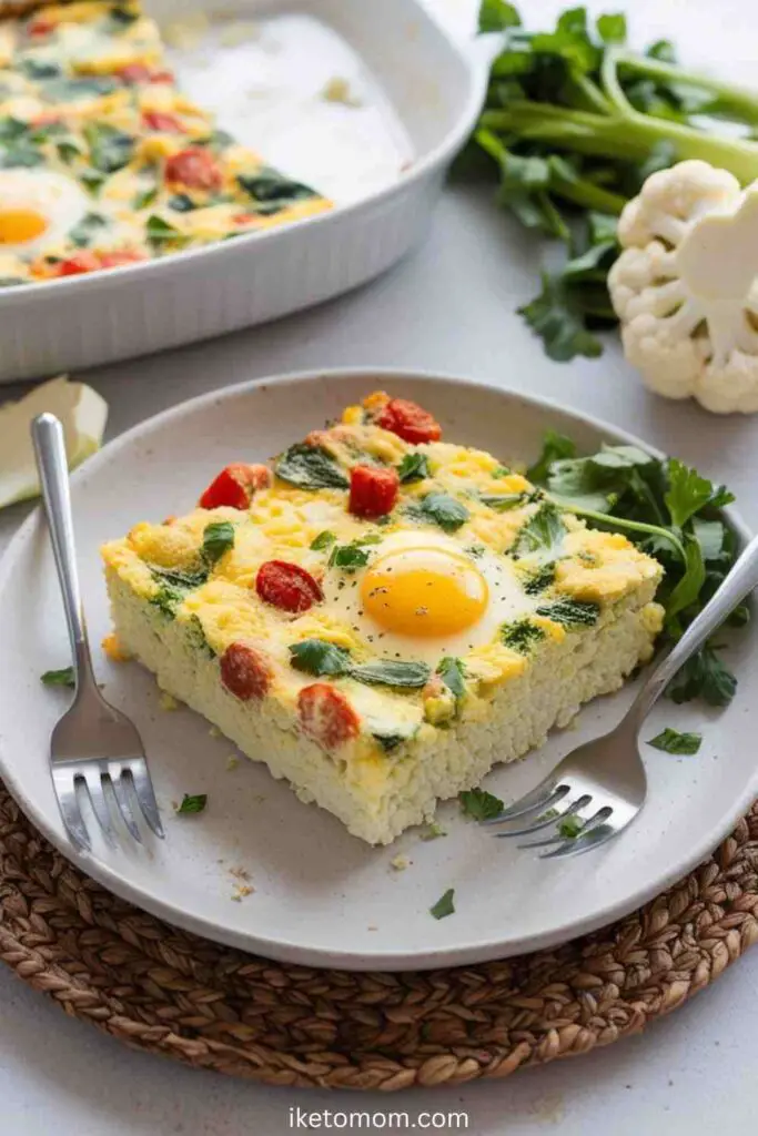 Cauliflower Crust Breakfast Casserole