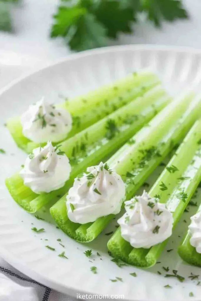 Celery Sticks with Light Cream Cheese