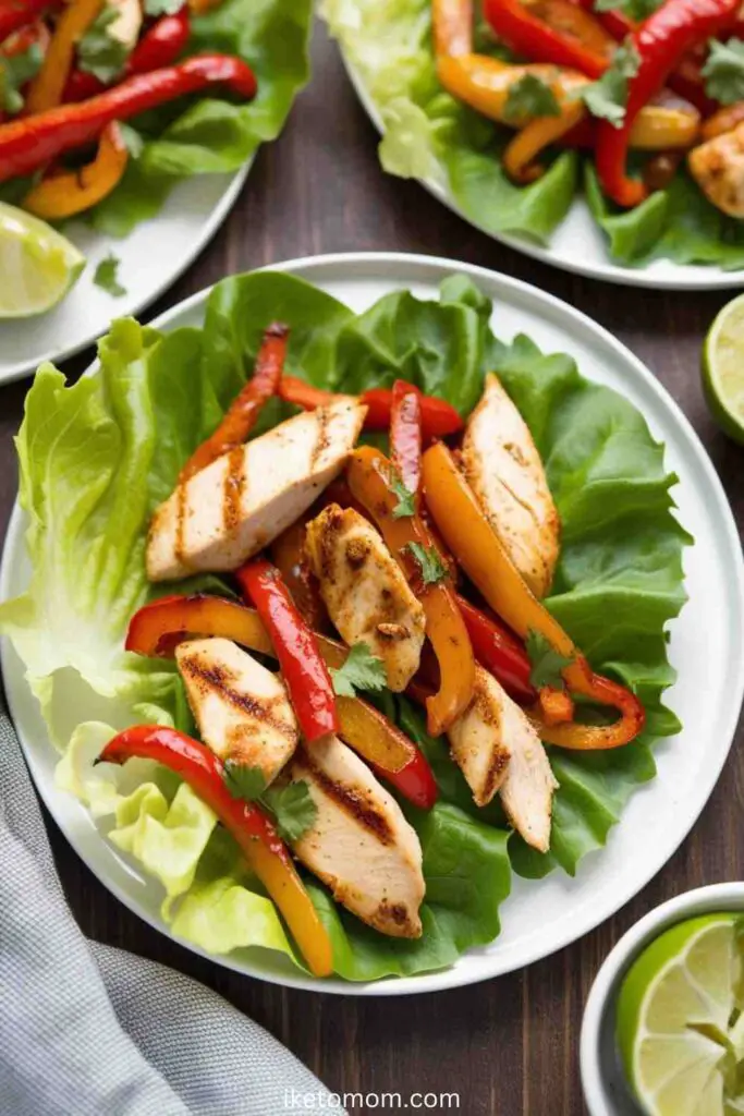 Chicken Fajita Lettuce Wraps