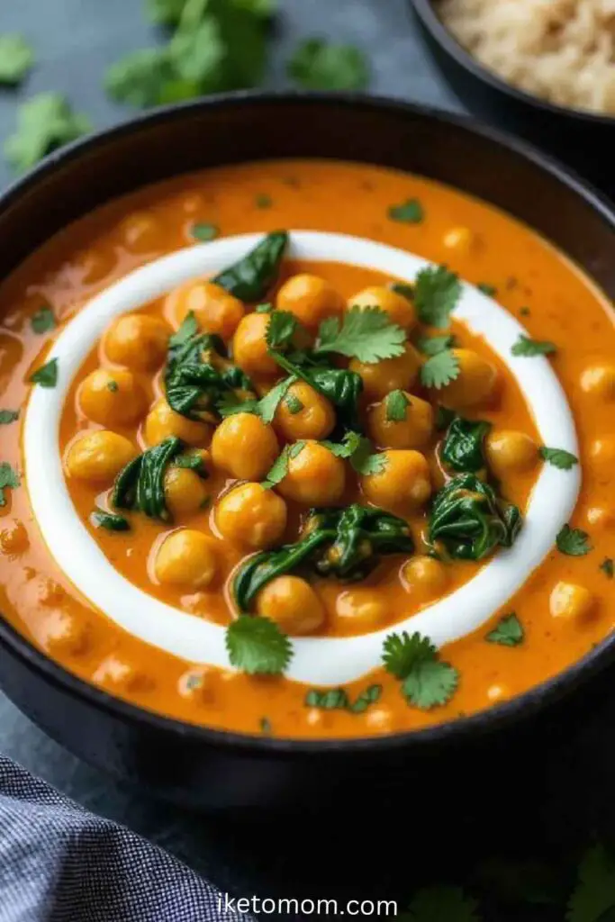 Chickpea and Spinach Curry 