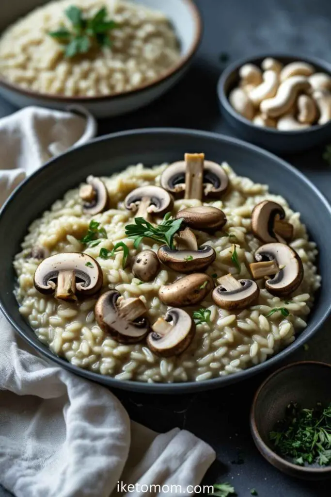 Creamy Vegan Mushroom Risotto