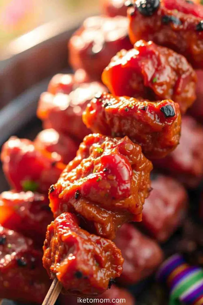 Grilled Garlic Butter Steak Skewers