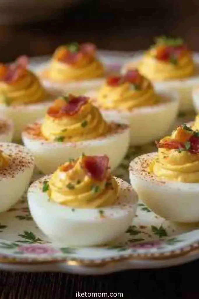 Keto Deviled Eggs with Bacon