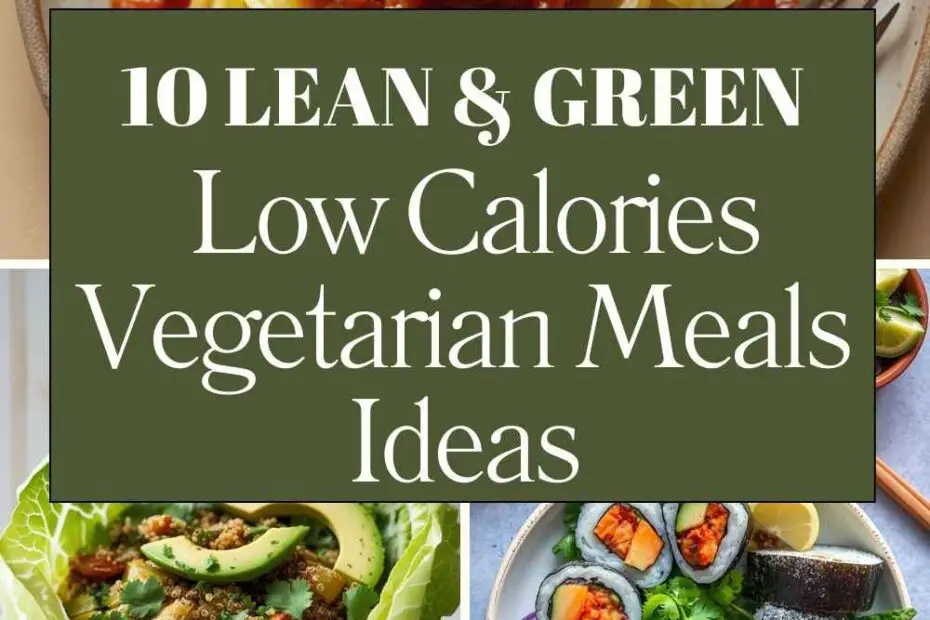 Low Calories Vegetarian Meals Ideas