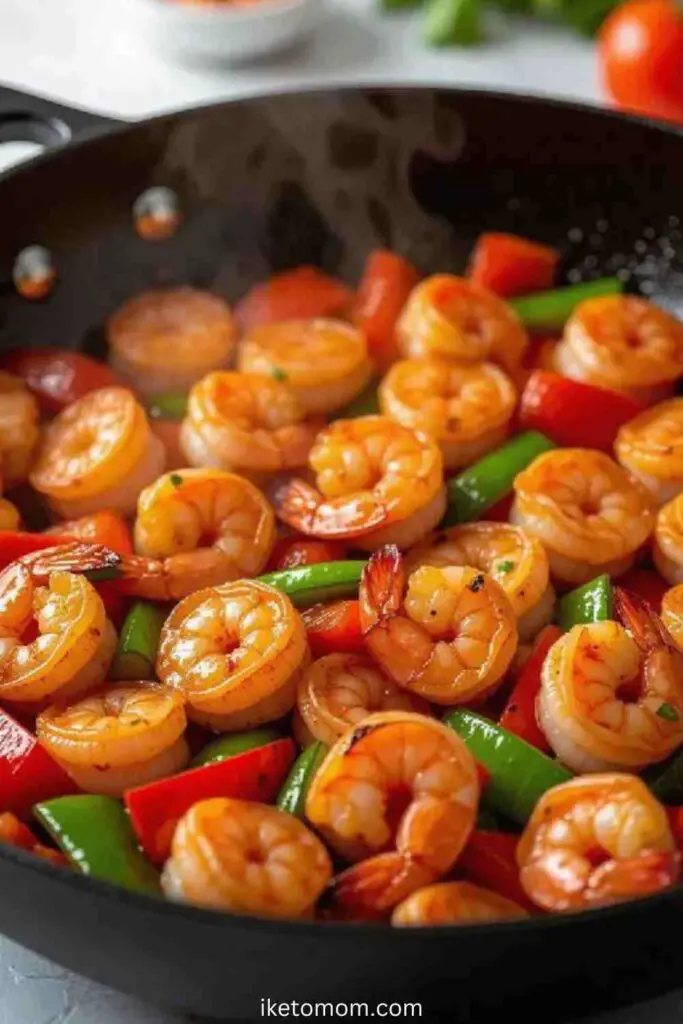 Shrimp Stir-Fry with Mixed Vegetables and Low-Sodium Soy Sauce