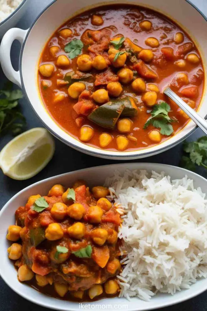 Vegetarian Chickpea Curry with Basmati Rice