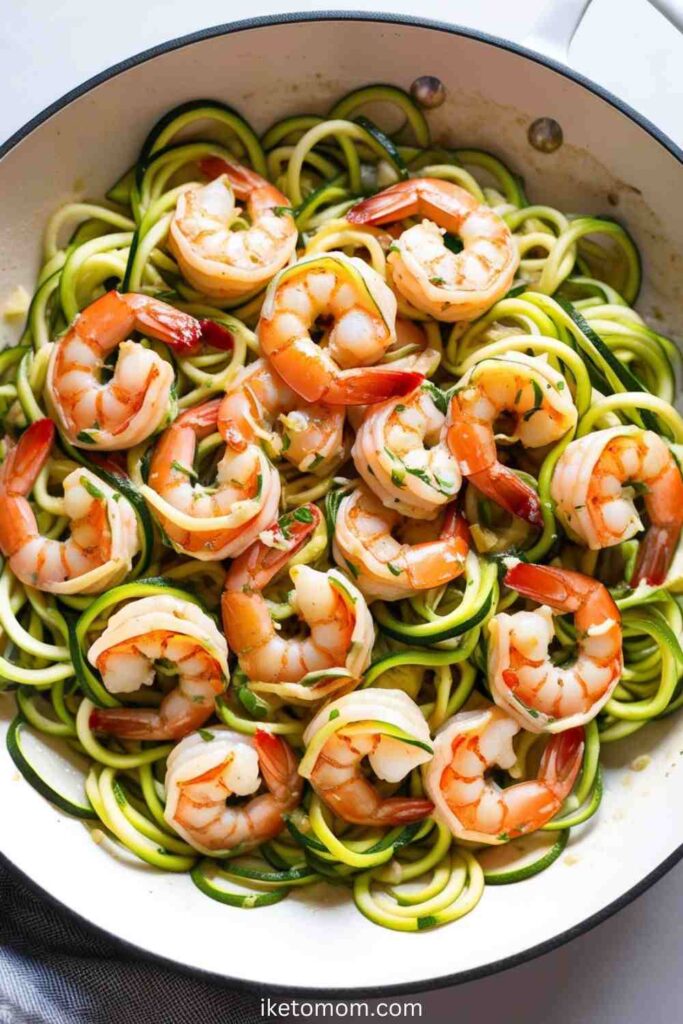 Zucchini Noodle Shrimp Scampi