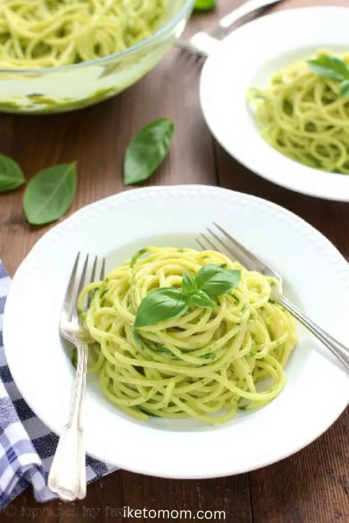 Zucchini Noodles with Avocado Pesto