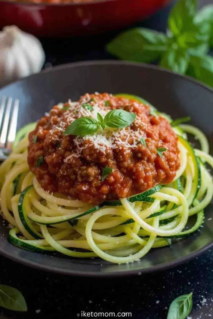 Dinner Recipes Under 500 Calories​​​ Zucchini Noodles with Turkey Bolognese